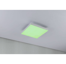 Lumină de plafon pătrată cu cadru neutru și panou luminos
