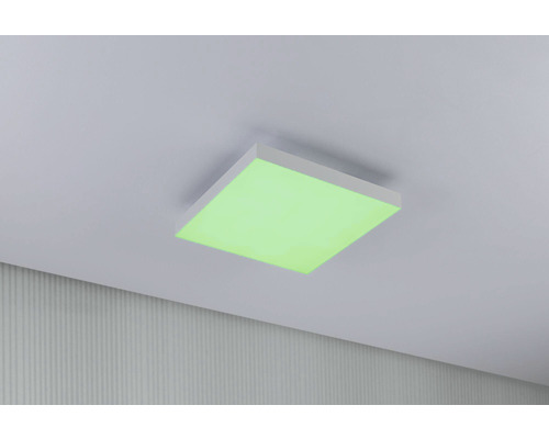 Lumină de plafon pătrată cu cadru neutru și panou luminos