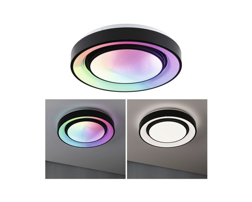 Lumină de tavan cu LED cu schimbare de culoare și diferite moduri de iluminare.