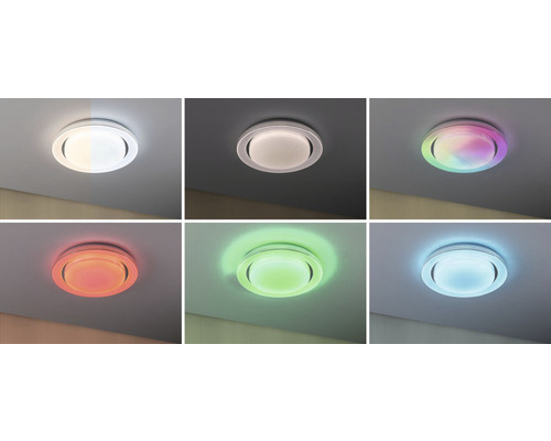 Lumină de plafon cu diverse setări de culoare