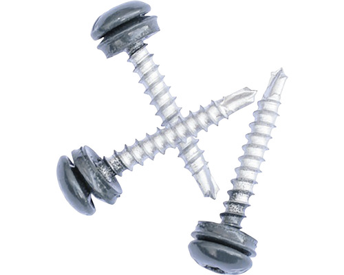 Trei șuruburi autoforante cu cap bombat