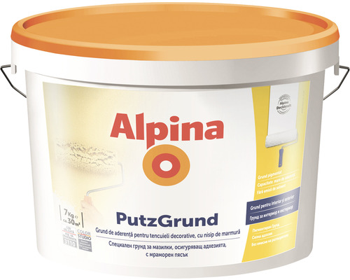 Grund de aderență pentru tencuieli decorative Alpina PutzGrund alb 7 kg