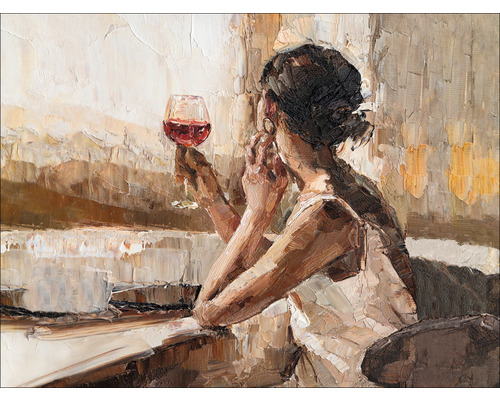 Tablou canvas Wine Glass 84x116 cm