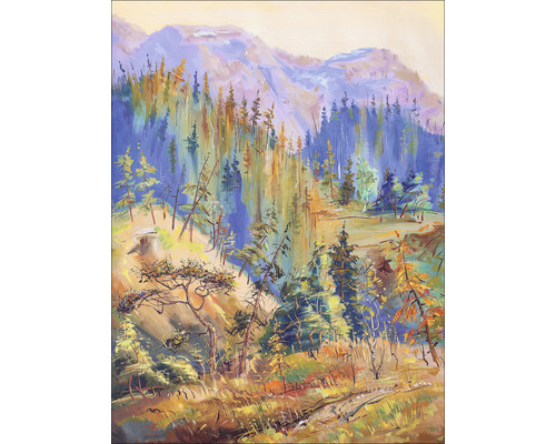 Tablou canvas Autumn on mountains 84x116 cm