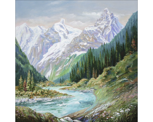 Tablou canvas River in the mountain 40x40 cm