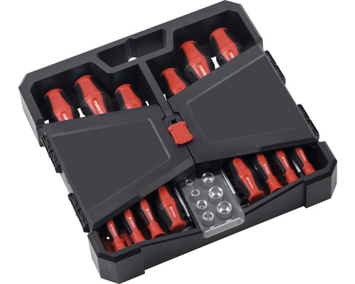 Set șurubelnițe în cutie de scule