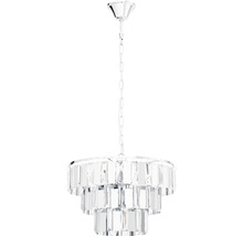 Candelabru din cristal cu design pe trei niveluri, lampă suspendată