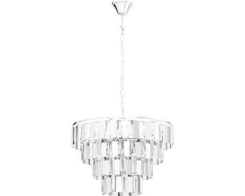 Lustr din cristal cu design în trepte și suspensie cu lanț