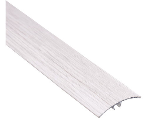 Profil de trecere SKANDOR aluminiu tec alb 2700x40 mm Profil de podea Profil de tranziție pentru acoperiri de podea