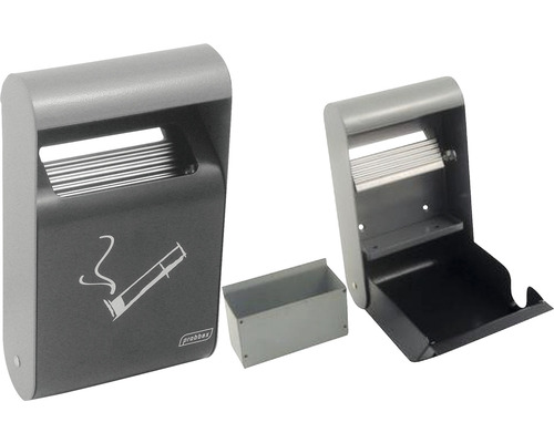 Scrumieră de perete cu simbolul țigării și inserție detașabilă