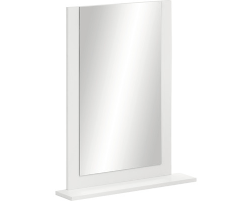 Oglindă dreptunghiulară cu raft pentru baie