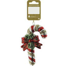 Ornament de pom de Crăciun în formă de acadea cu fundă