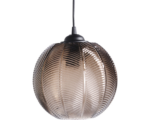 Lampa suspendată cu abajur rotund din sticlă