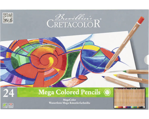 Set 24 creioane colorate MegaColor Cretacolor