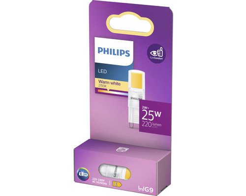 Bec LED Philips G9 în ambalaj