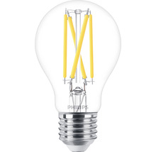 Bec LED variabil Philips E27 5,9W 806 lumeni, glob clar A60, lumină caldă