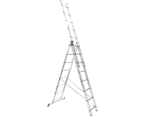 Scară multifuncțională din aluminiu cu trepte