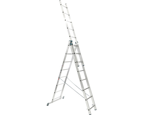 Scară multifuncțională din aluminiu în formă de A cu funcție extensibilă