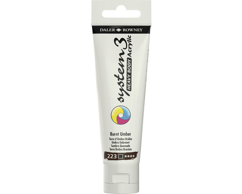 Vopsea acrilică Daler Rowney System 3 Heavy Body, umbră arsă