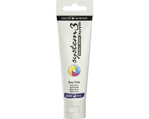 Vopsea acrilică Daler Rowney System 3, corp consistent, violet închis