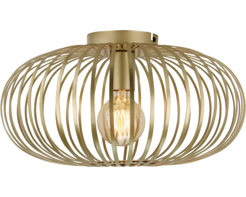 Lumină de plafon cu abajur din fâșii metalice și bec