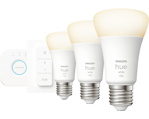 Lampă Philips Hue White 1100, variator și bridge