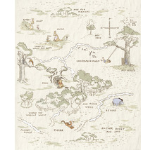 Fototapet vlies IADX4-042 Into Adventure Winnie Pooh Map 200x280 cm