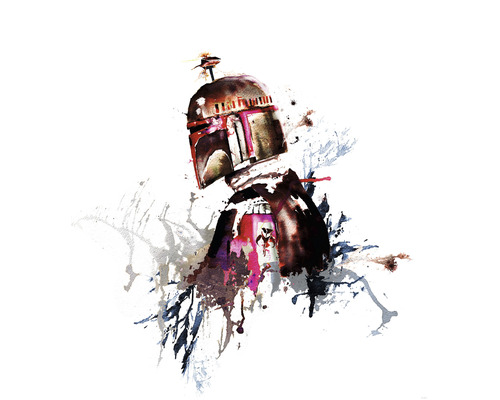 Fototapet vlies IADX5-021 Into Adventure Star Wars Watercolor Boba Fet 250x280 cm