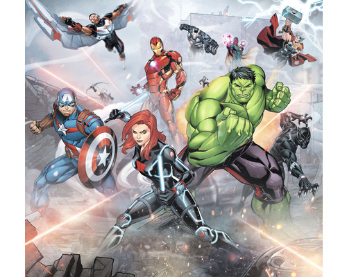 Fototapet vlies IADX6-074 Into Adventure Avengers Street Revenge 300x280 cm Ilustrație cu supereroii Răzbunătorii