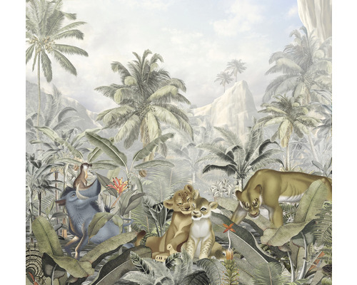 Fototapet vlies IADX6-088 Into Adventure Disney Lion King Hills 300x280 cm Tapet cu junglă, lei și alte animale