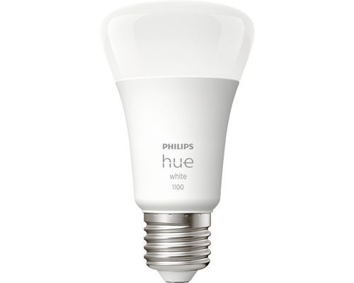 Bec LED variabil Philips Hue E27 9,5W 1100 lumeni, glob mat A60, lumină caldă Bec Philips Hue White 1100
