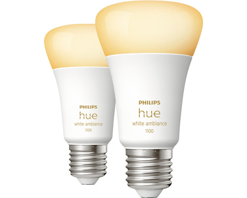 Două becuri Philips Hue White Ambiance 1100