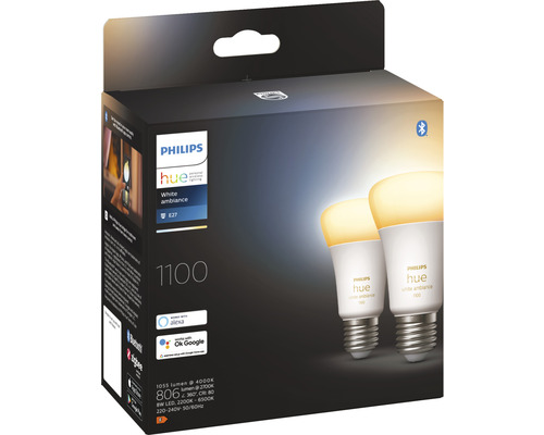 Becuri LED variabile Philips Hue E27 8W 1100 lumeni, glob | HORNBACH