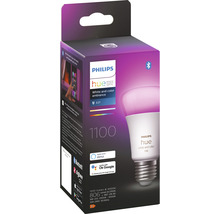 Bec LED RGBW variabil Philips Hue E27 9W 1100 lumeni, glob mat A60-thumb-4