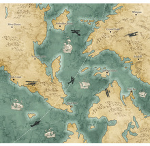 Fototapet vlies IAX6-0029 Into Adventure Old Travel Map 300x280 cm