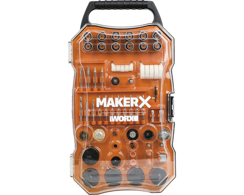 Set accesorii pentru polizor drept biax Worx MakerX WX739, 201 piese