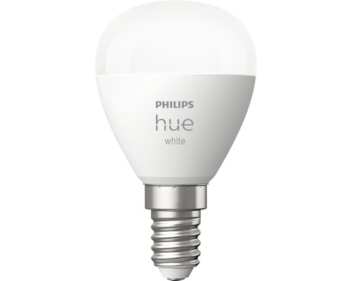 Bec LED variabil Philips Hue E14 5,7W 470 lumeni, glob mat G45, lumină caldă, Bluetooth