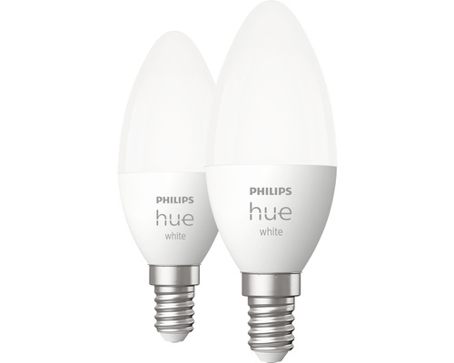 Două becuri lumânare Philips Hue White