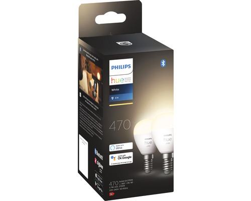 Philips Hue White E14 Becuri, pachet dublu