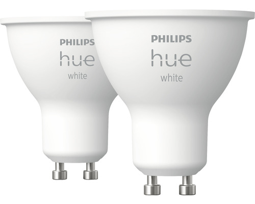 Becuri LED spot variabile Philips Hue GU10 5,2W 400 lumeni 230V, lumină caldă, Bluetooth, 2 bucăți Becuri LED spot variabile Philips Hue GU10 5,2W 400 lumeni 230V, lumină caldă, Bluetooth, 2 bucăți