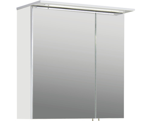 Dulap baie cu oglindă Profil, 2 uși, PAL, 60x75 cm, alb