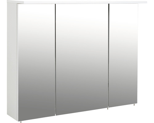 Dulap baie cu oglindă Profil, 3 uși, PAL, 100,5x72,3 cm, alb