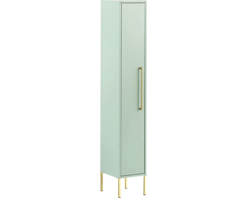 Dulap baie așezat Sarah 250, 1 ușă, PAL, 25x154,7 cm, verde mentă
