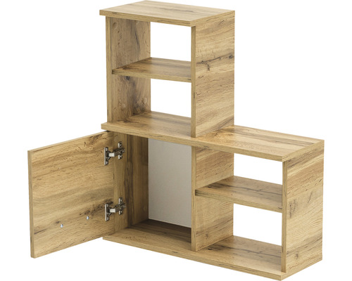 Raft cu ușă și compartimente deschise