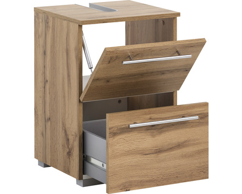 Dulap inferior lavoar cu sertar și clapetă aspect lemn