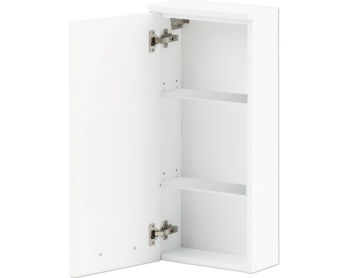 Dulap suspendat alb deschis cu două rafturi