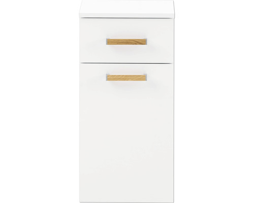 Dulap alb pentru lavoar cu două sertare