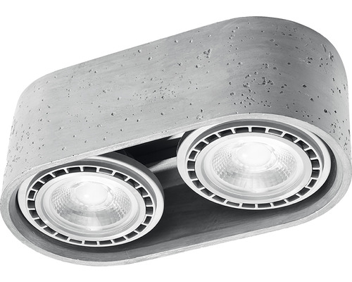 Lumină de plafon din ciment cu două becuri