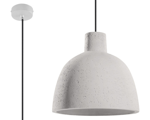 Lumină suspendată din beton cu cablu și fixare pe tavan