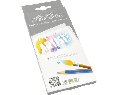 Pachet de creioane acuarelă Cretacolor, 12 bucăți, pentru rechizite de artă